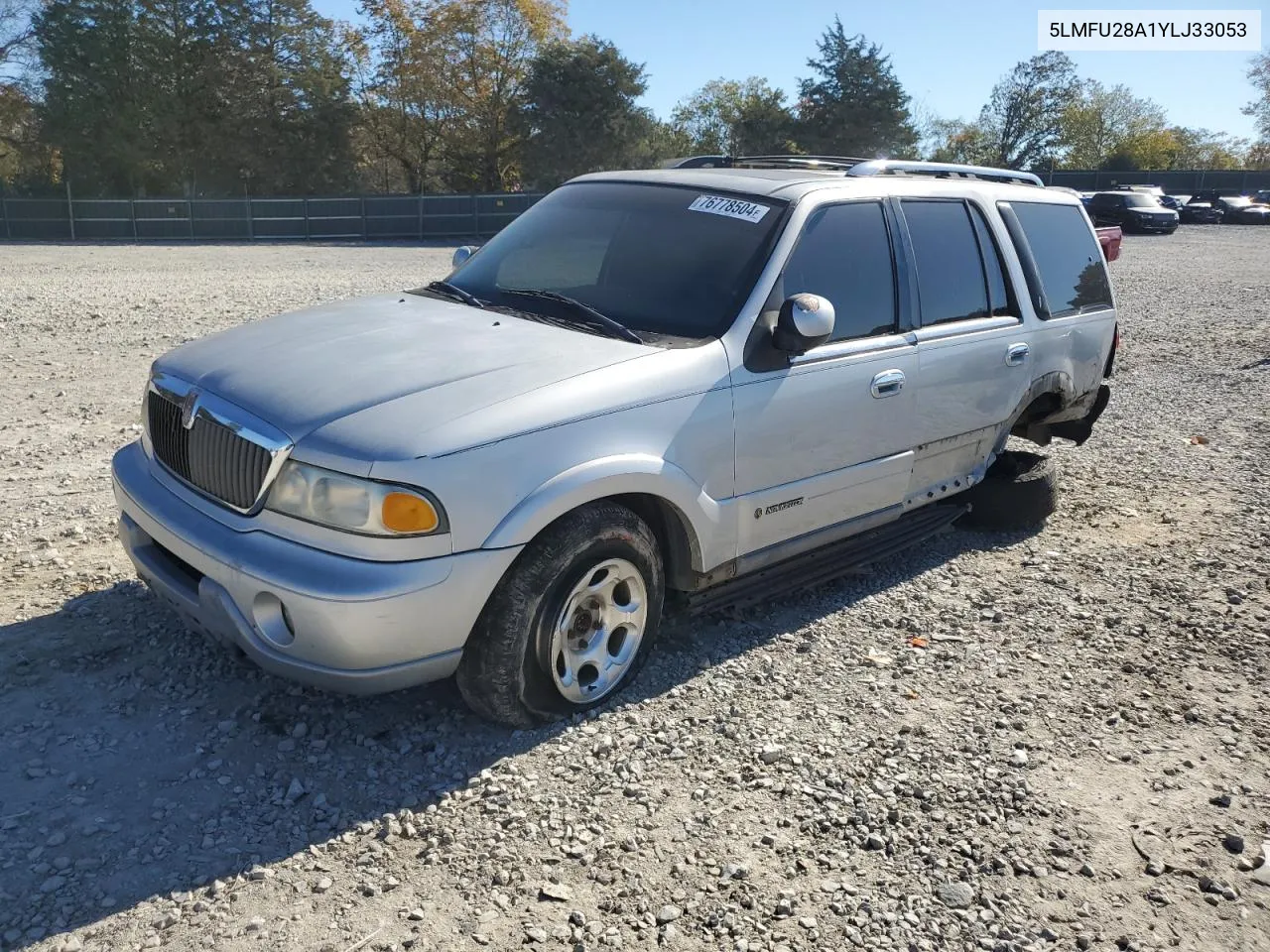 2000 Lincoln Navigator VIN: 5LMFU28A1YLJ33053 Lot: 76778504