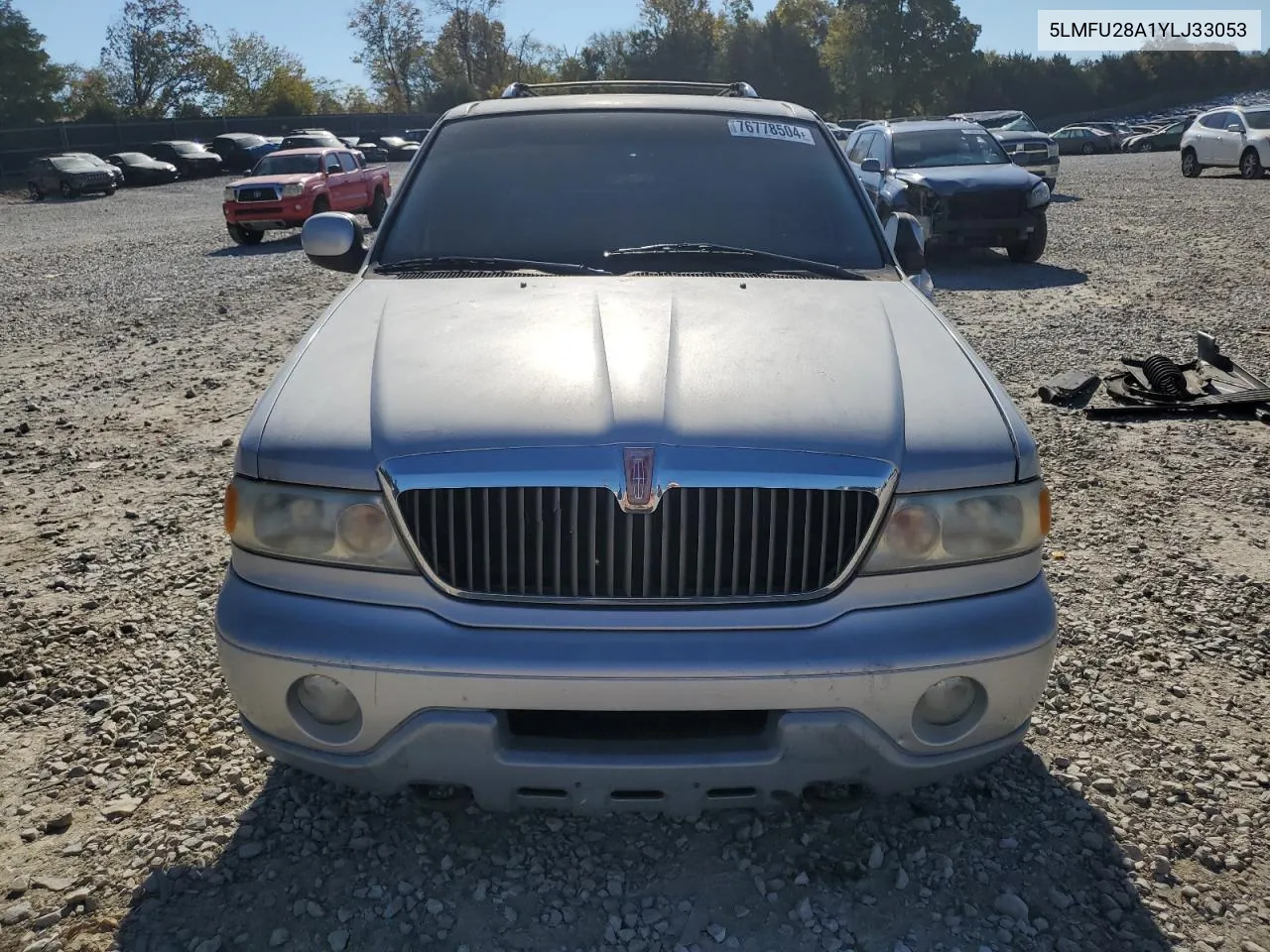 2000 Lincoln Navigator VIN: 5LMFU28A1YLJ33053 Lot: 76778504