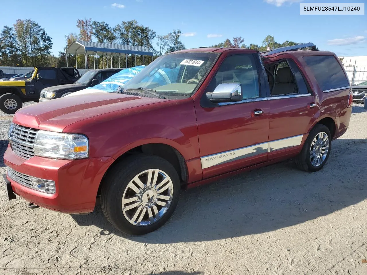 2007 Lincoln Navigator VIN: 5LMFU28547LJ10240 Lot: 75321644