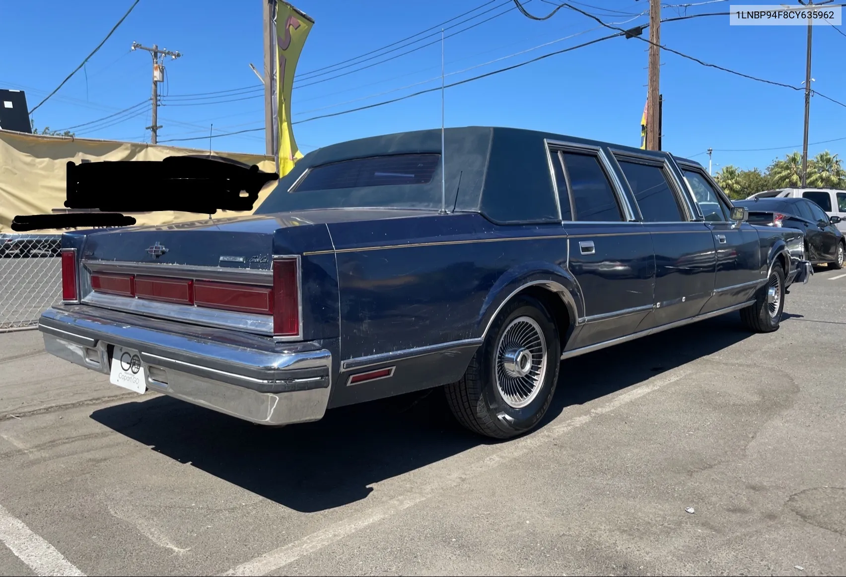 1982 Lincoln Town Car VIN: 1LNBP94F8CY635962 Lot: 68755064