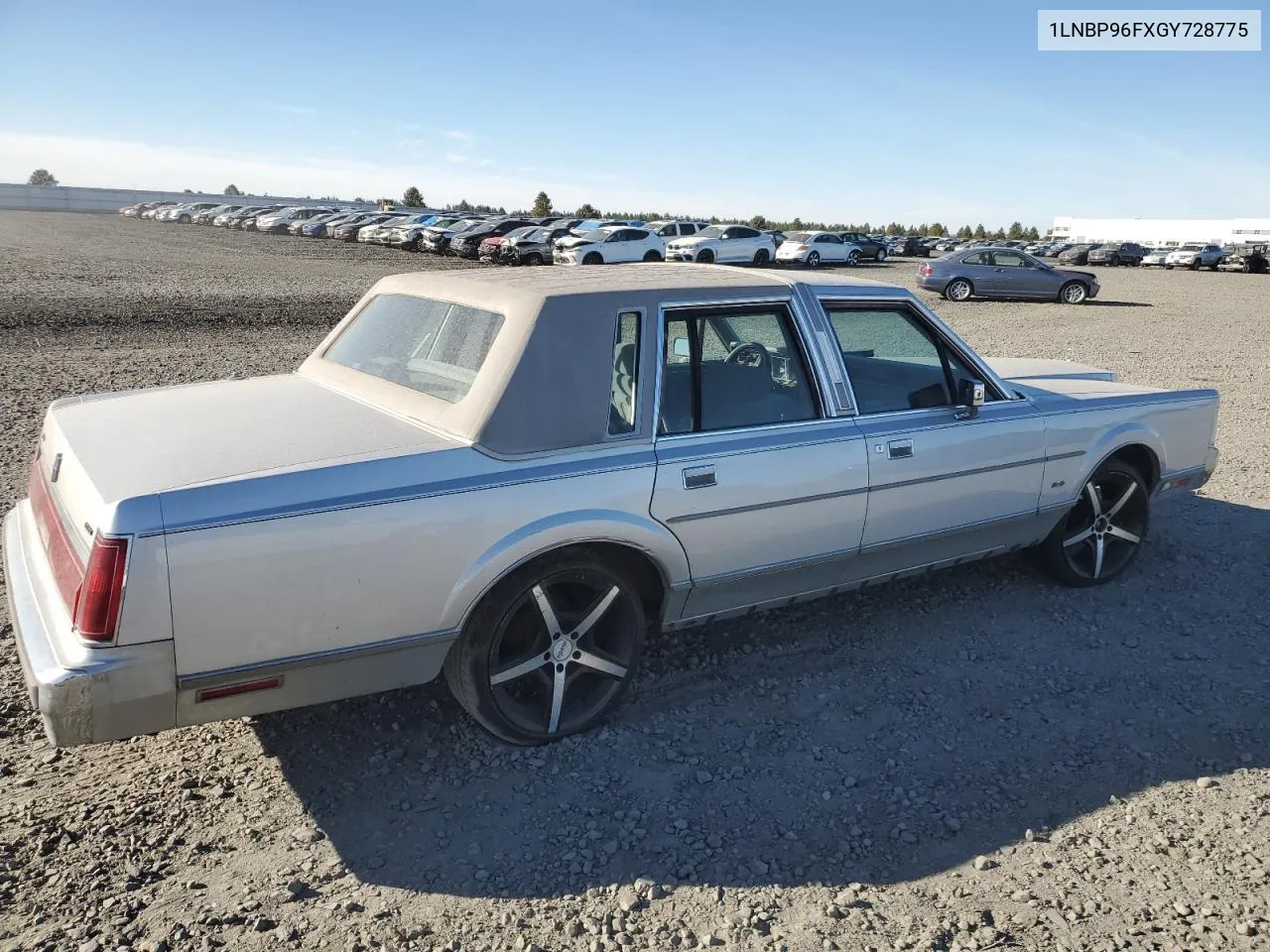 1986 Lincoln Town Car VIN: 1LNBP96FXGY728775 Lot: 72062924