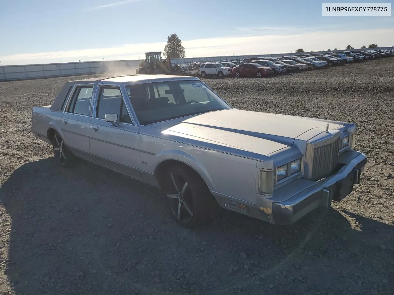 1986 Lincoln Town Car VIN: 1LNBP96FXGY728775 Lot: 72062924