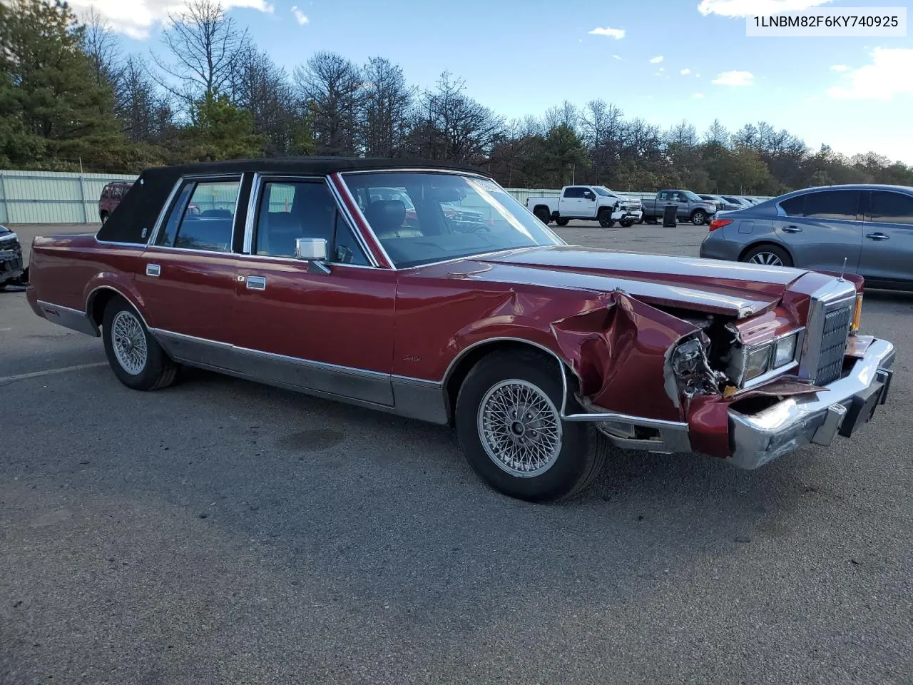 1989 Lincoln Town Car Signature VIN: 1LNBM82F6KY740925 Lot: 75393944