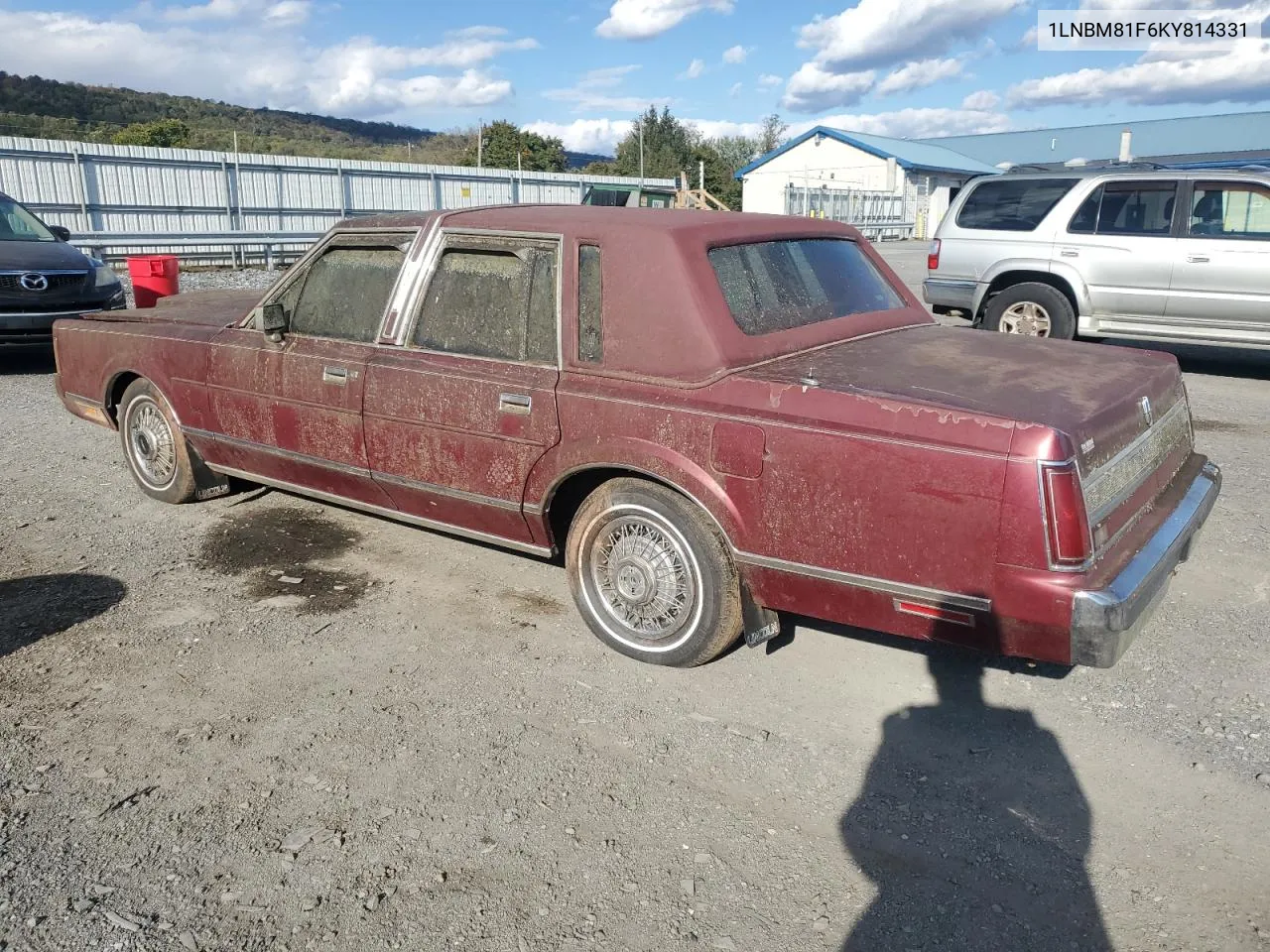 1989 Lincoln Town Car VIN: 1LNBM81F6KY814331 Lot: 75617984