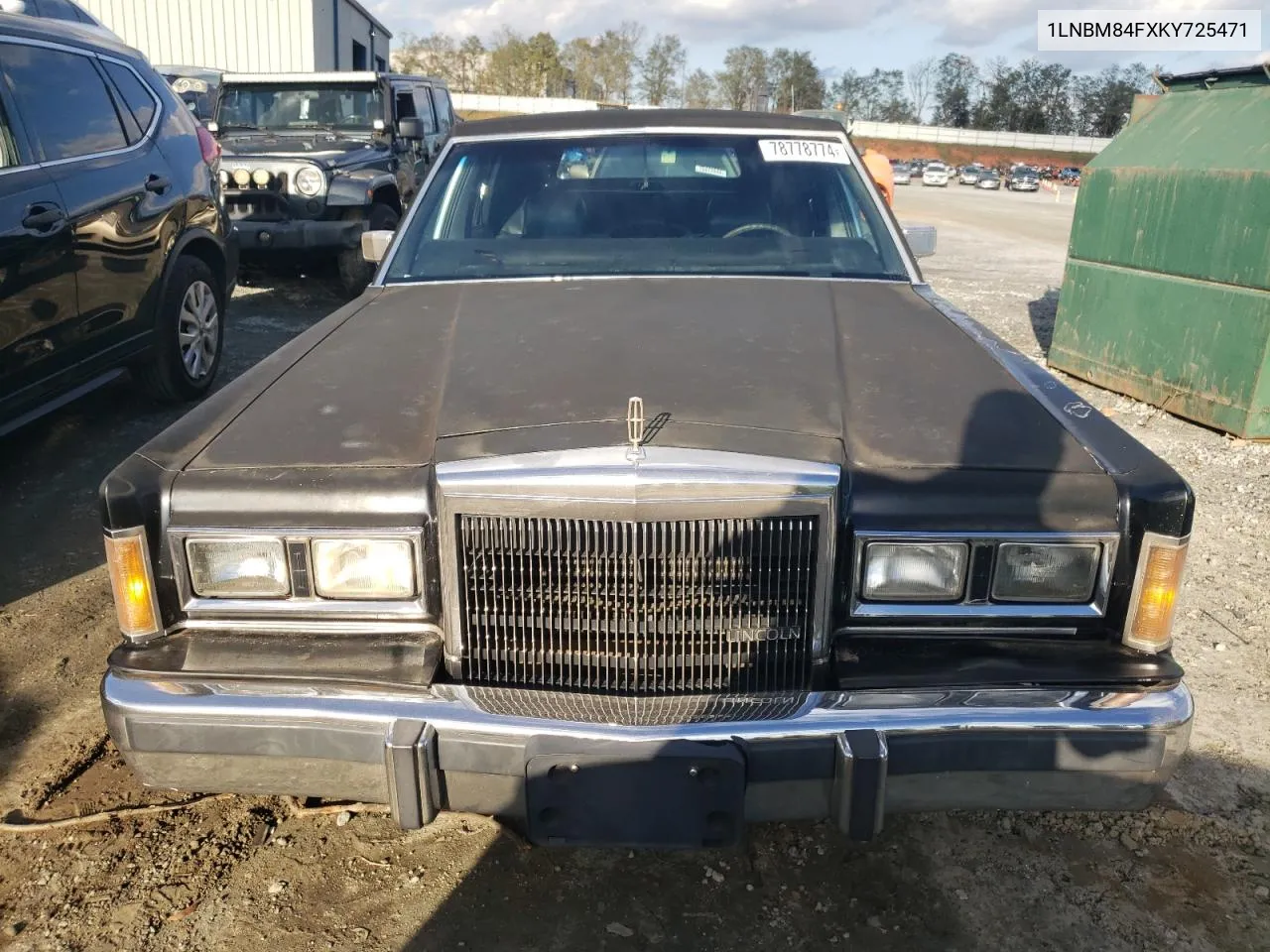 1989 Lincoln Town Car Signature Special VIN: 1LNBM84FXKY725471 Lot: 78778774