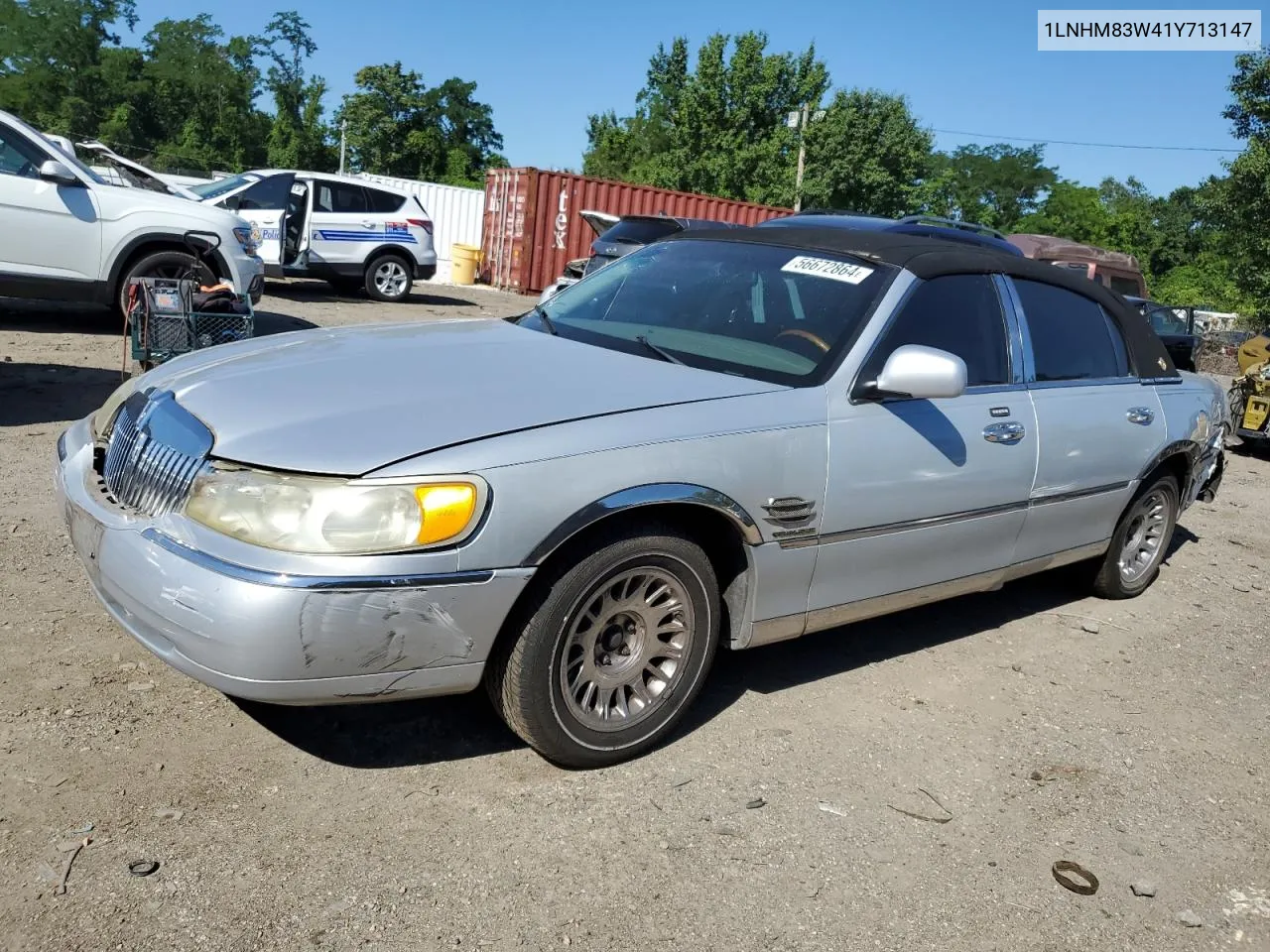 2001 Lincoln Town Car Cartier VIN: 1LNHM83W41Y713147 Lot: 70507754