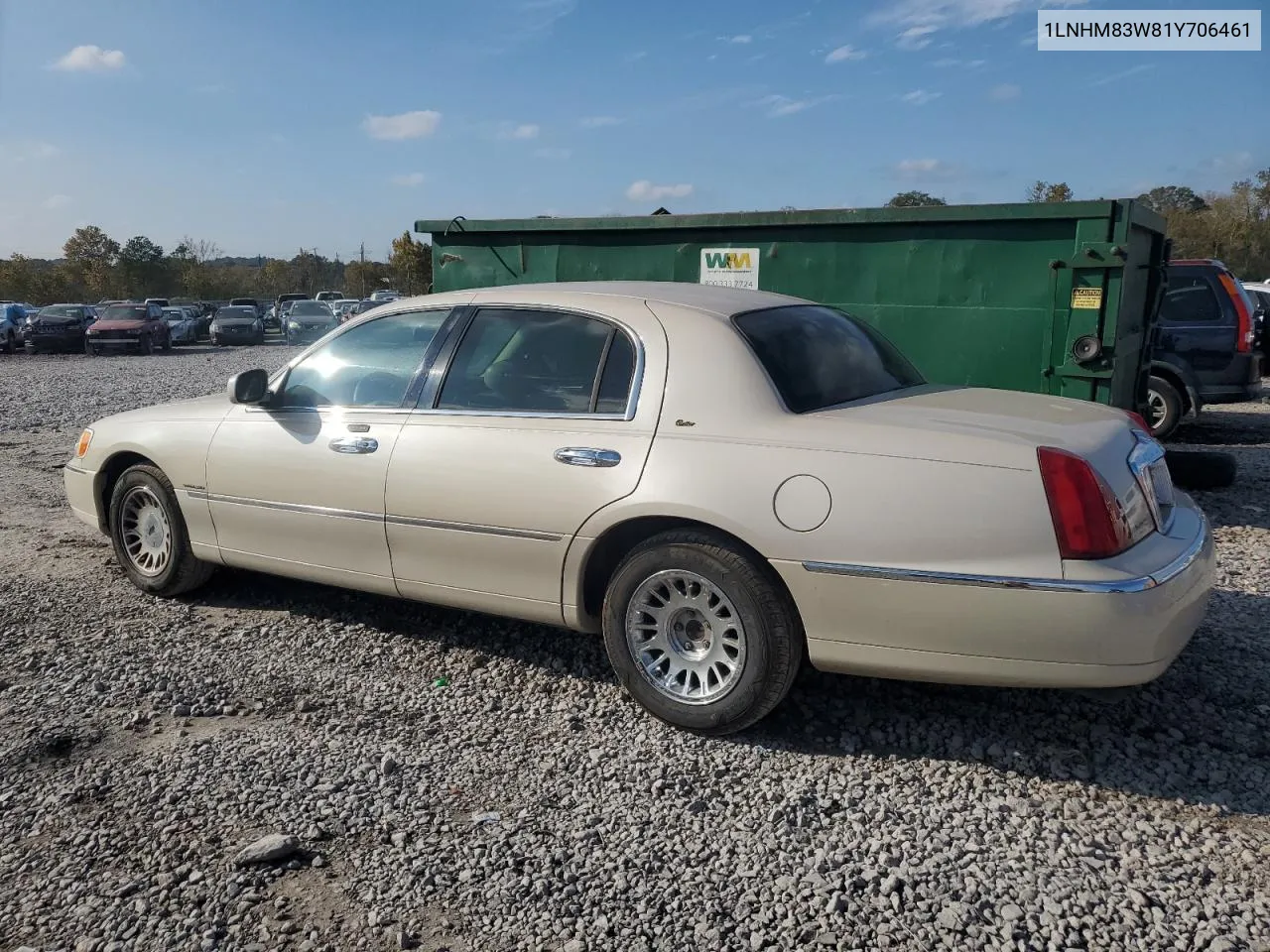 2001 Lincoln Town Car Cartier VIN: 1LNHM83W81Y706461 Lot: 80013044