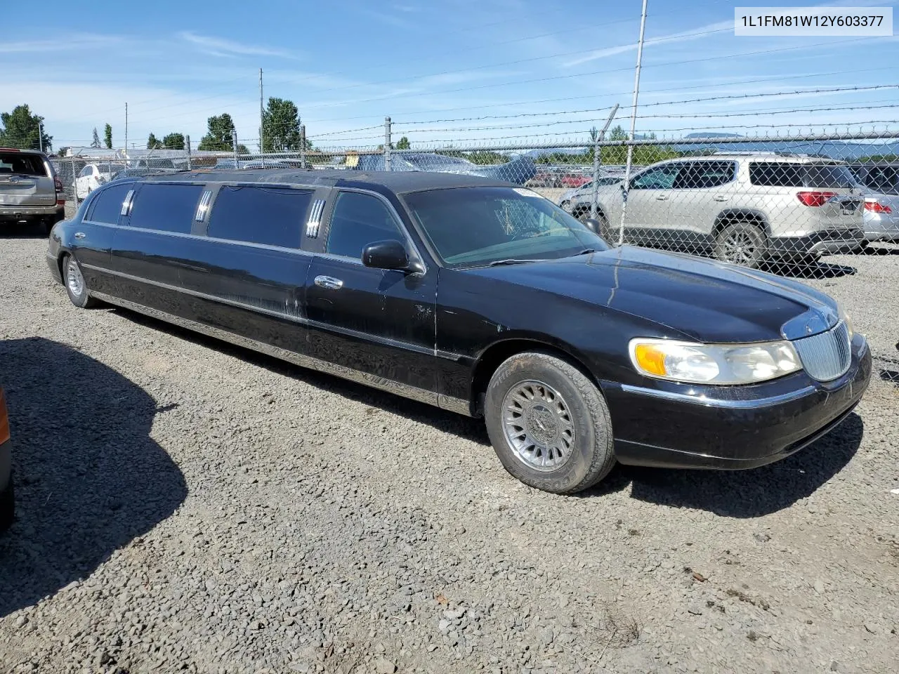 2002 Lincoln Town Car Executive VIN: 1L1FM81W12Y603377 Lot: 60982784