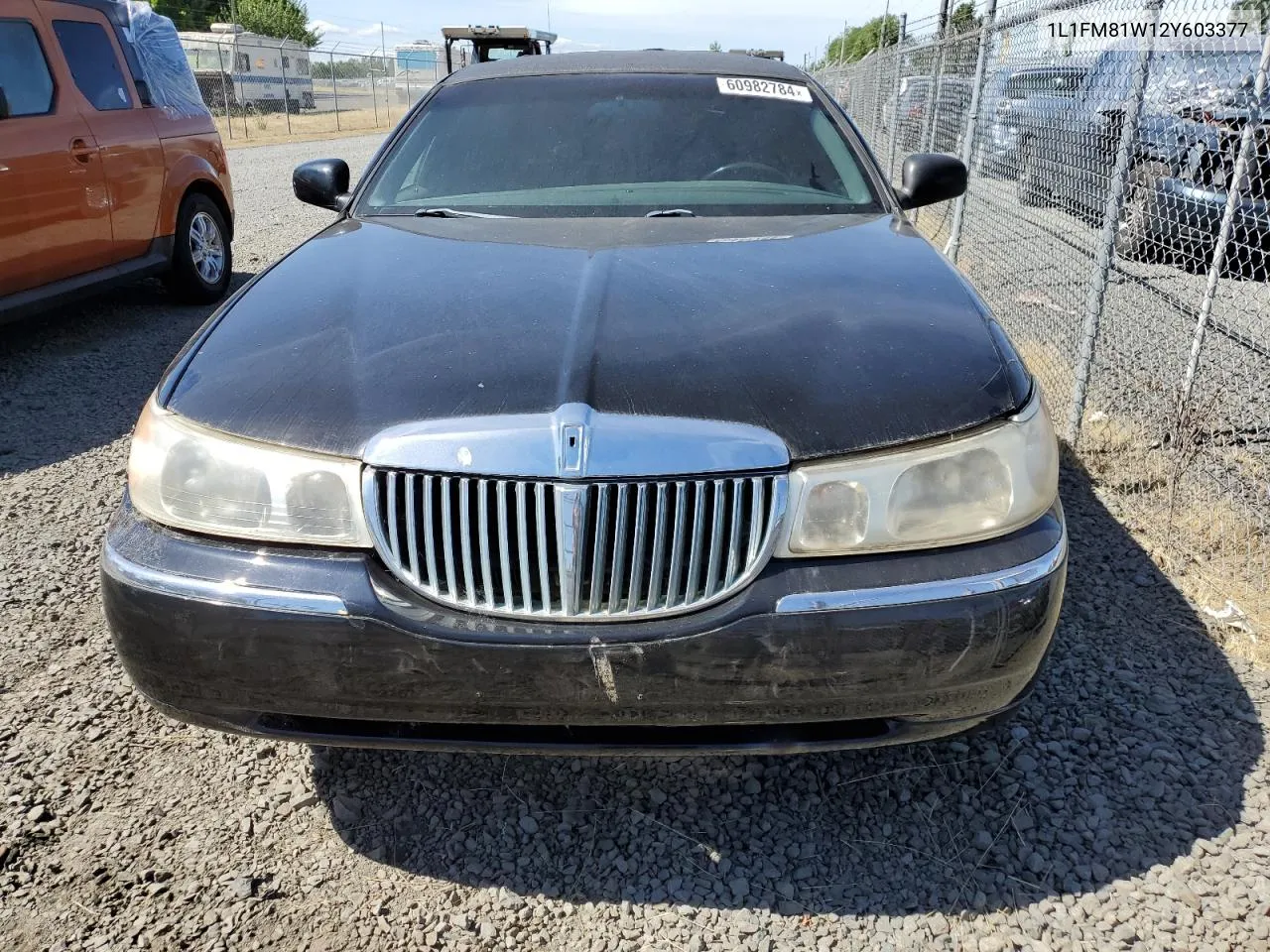 2002 Lincoln Town Car Executive VIN: 1L1FM81W12Y603377 Lot: 60982784