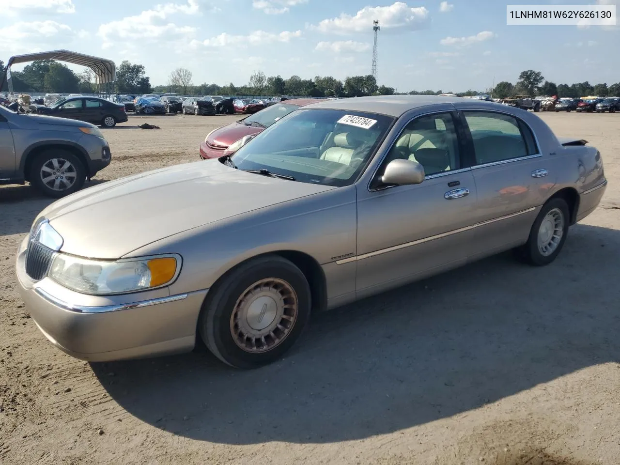 2002 Lincoln Town Car Executive VIN: 1LNHM81W62Y626130 Lot: 72423784