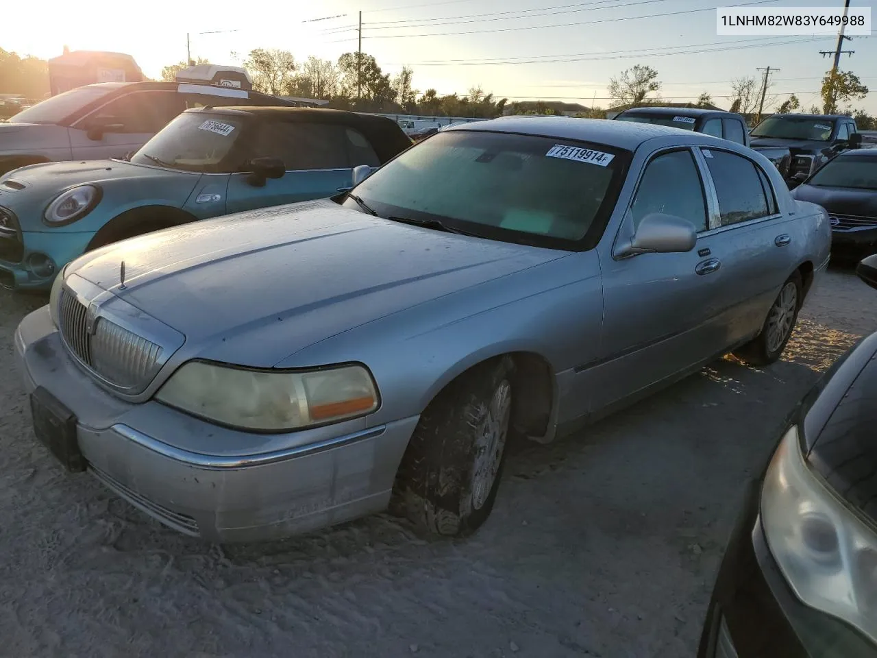 2003 Lincoln Town Car Signature VIN: 1LNHM82W83Y649988 Lot: 75119914