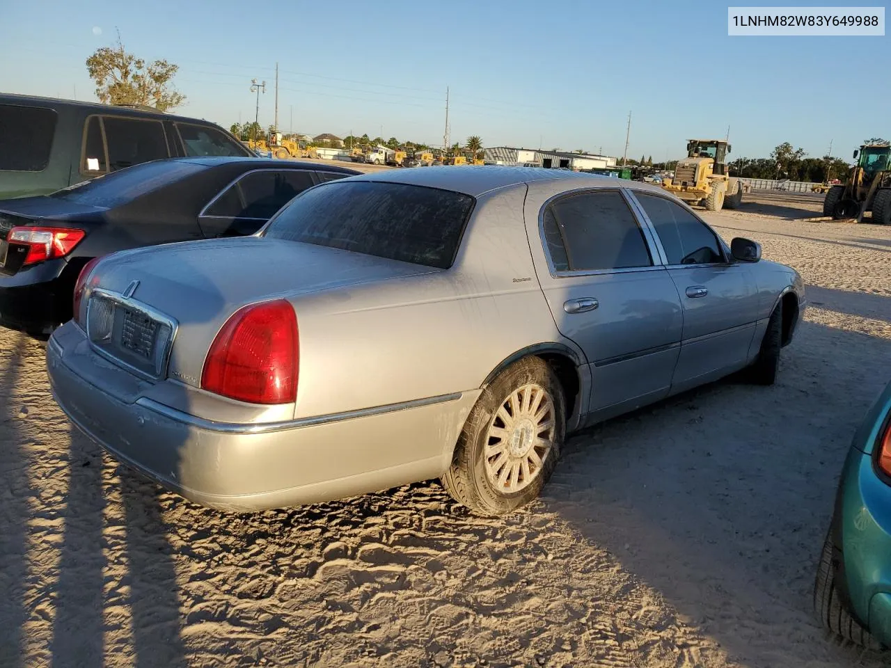 2003 Lincoln Town Car Signature VIN: 1LNHM82W83Y649988 Lot: 75119914