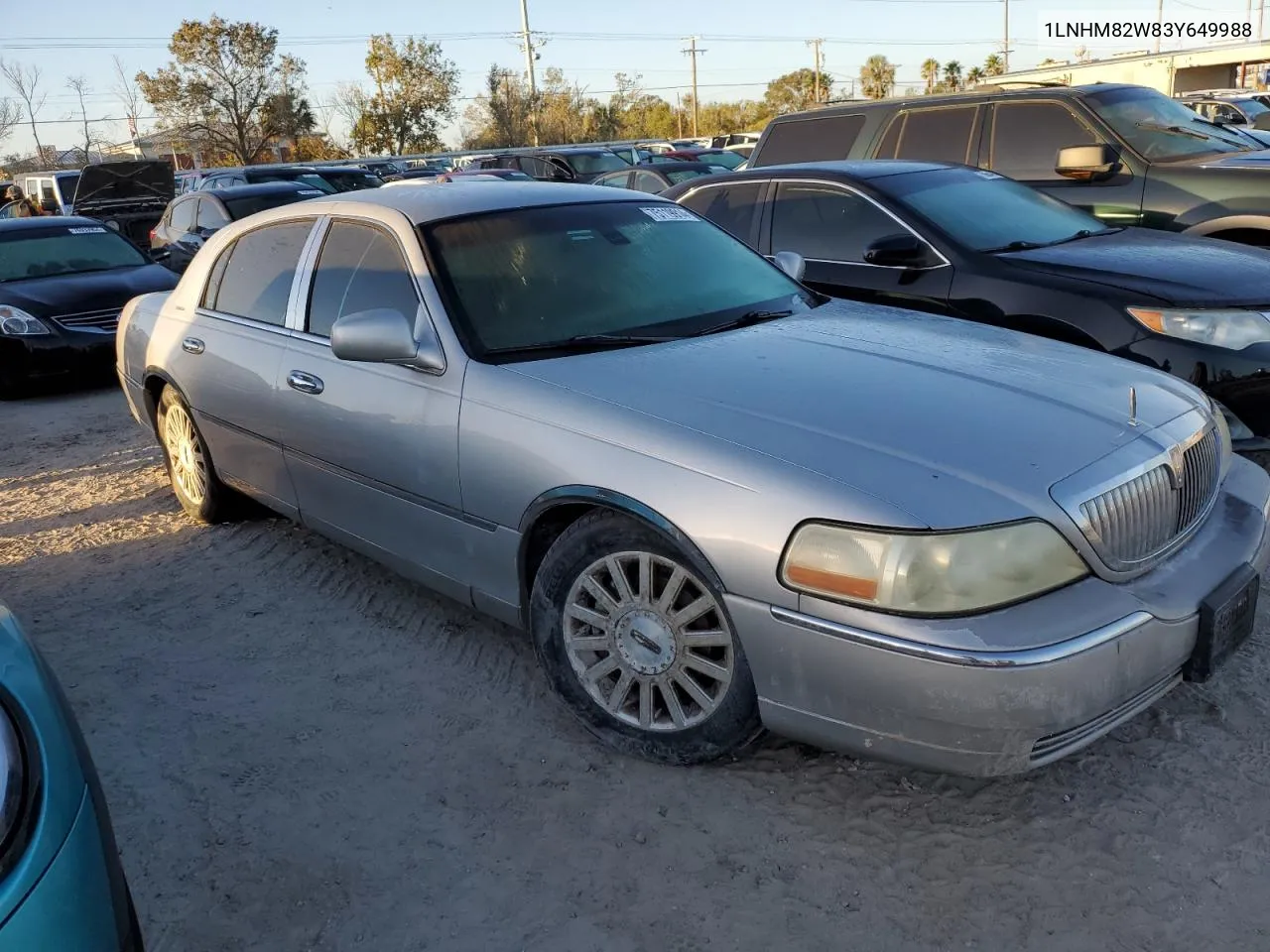 2003 Lincoln Town Car Signature VIN: 1LNHM82W83Y649988 Lot: 75119914