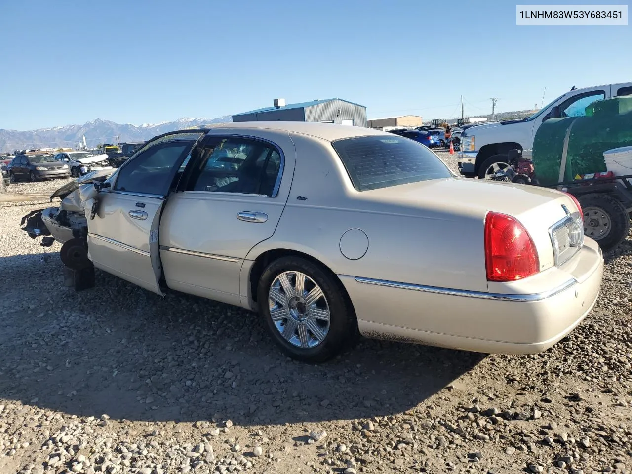 2003 Lincoln Town Car Cartier VIN: 1LNHM83W53Y683451 Lot: 76749154