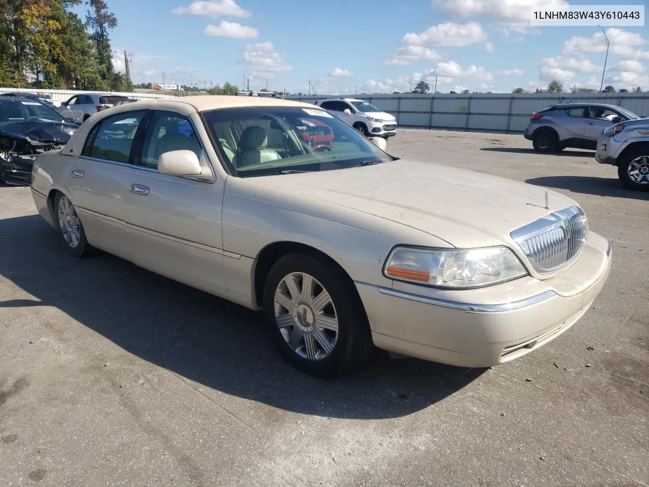 2003 Lincoln Town Car Cartier VIN: 1LNHM83W43Y610443 Lot: 77589004