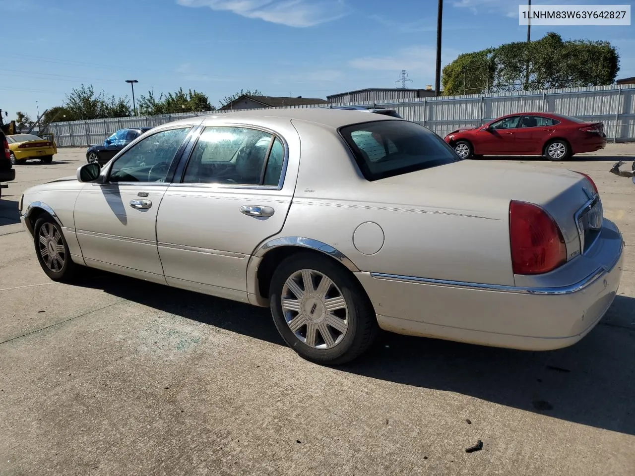 2003 Lincoln Town Car Cartier VIN: 1LNHM83W63Y642827 Lot: 78254154