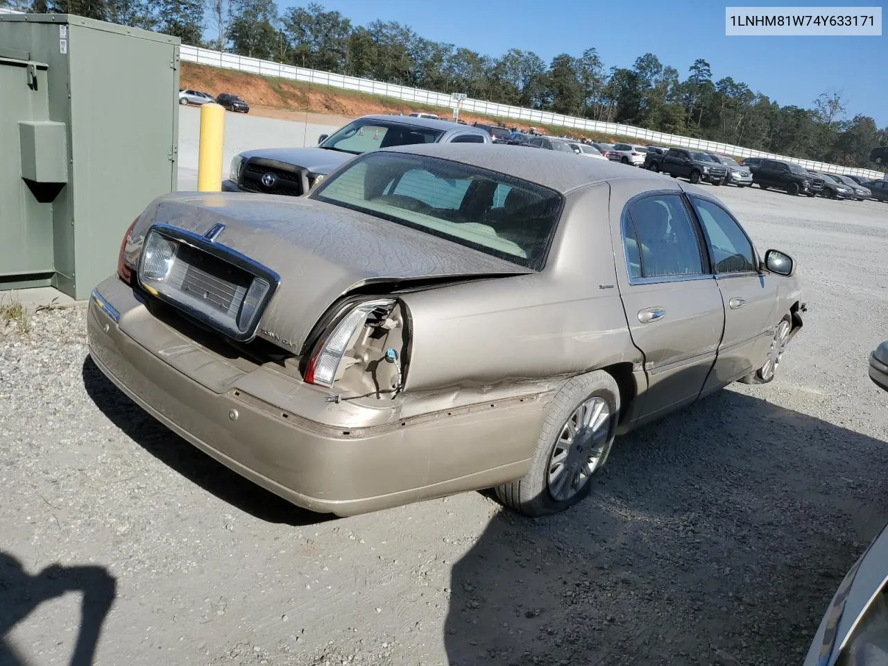 2004 Lincoln Town Car Executive VIN: 1LNHM81W74Y633171 Lot: 75540394