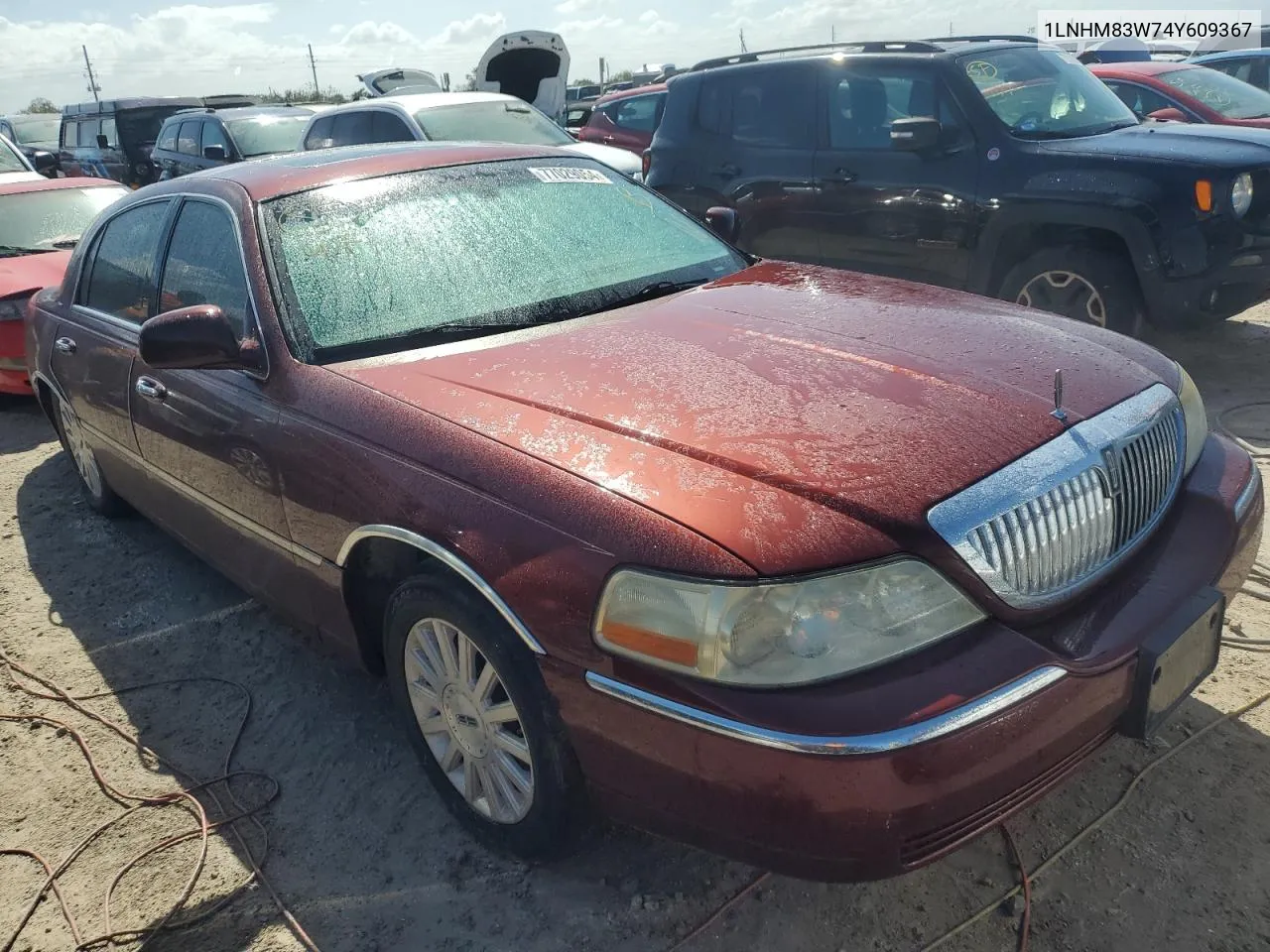 2004 Lincoln Town Car Ultimate VIN: 1LNHM83W74Y609367 Lot: 77029054