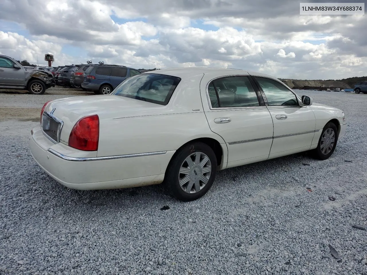 2004 Lincoln Town Car Ultimate VIN: 1LNHM83W34Y688374 Lot: 78505234