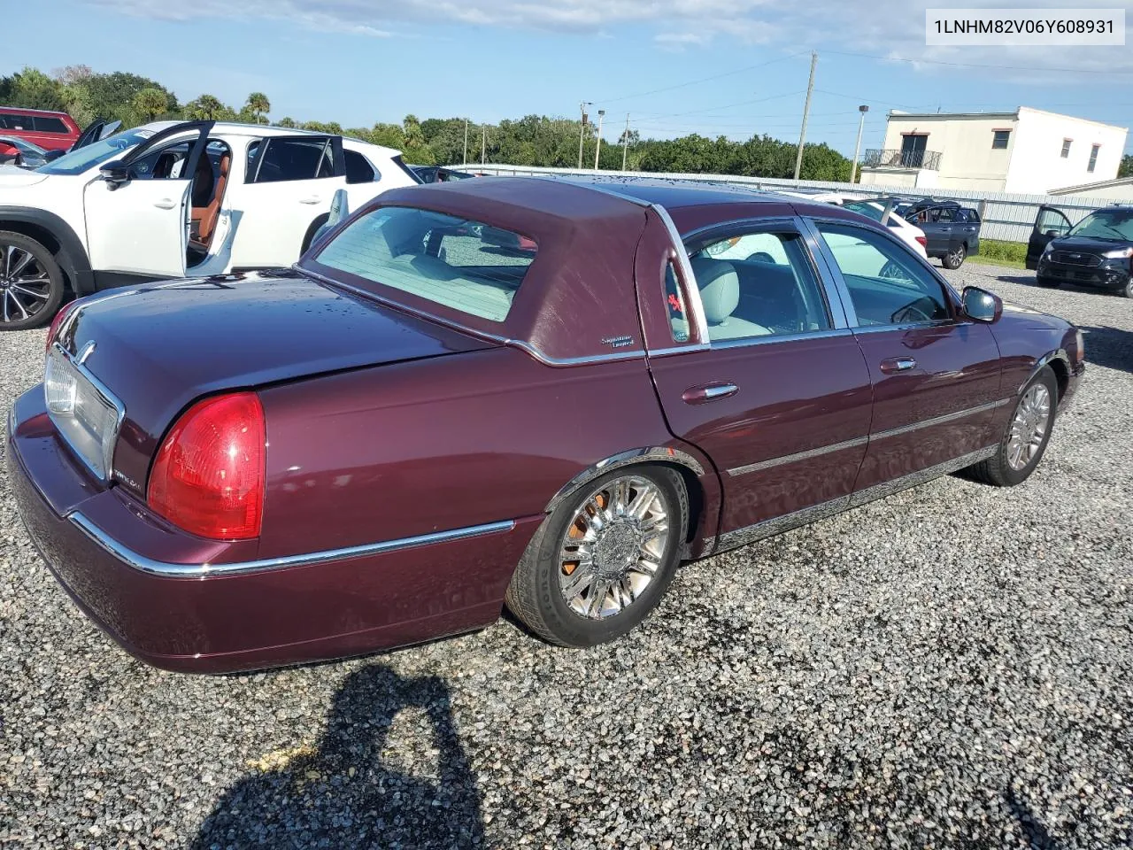 2006 Lincoln Town Car Signature Limited VIN: 1LNHM82V06Y608931 Lot: 73642814