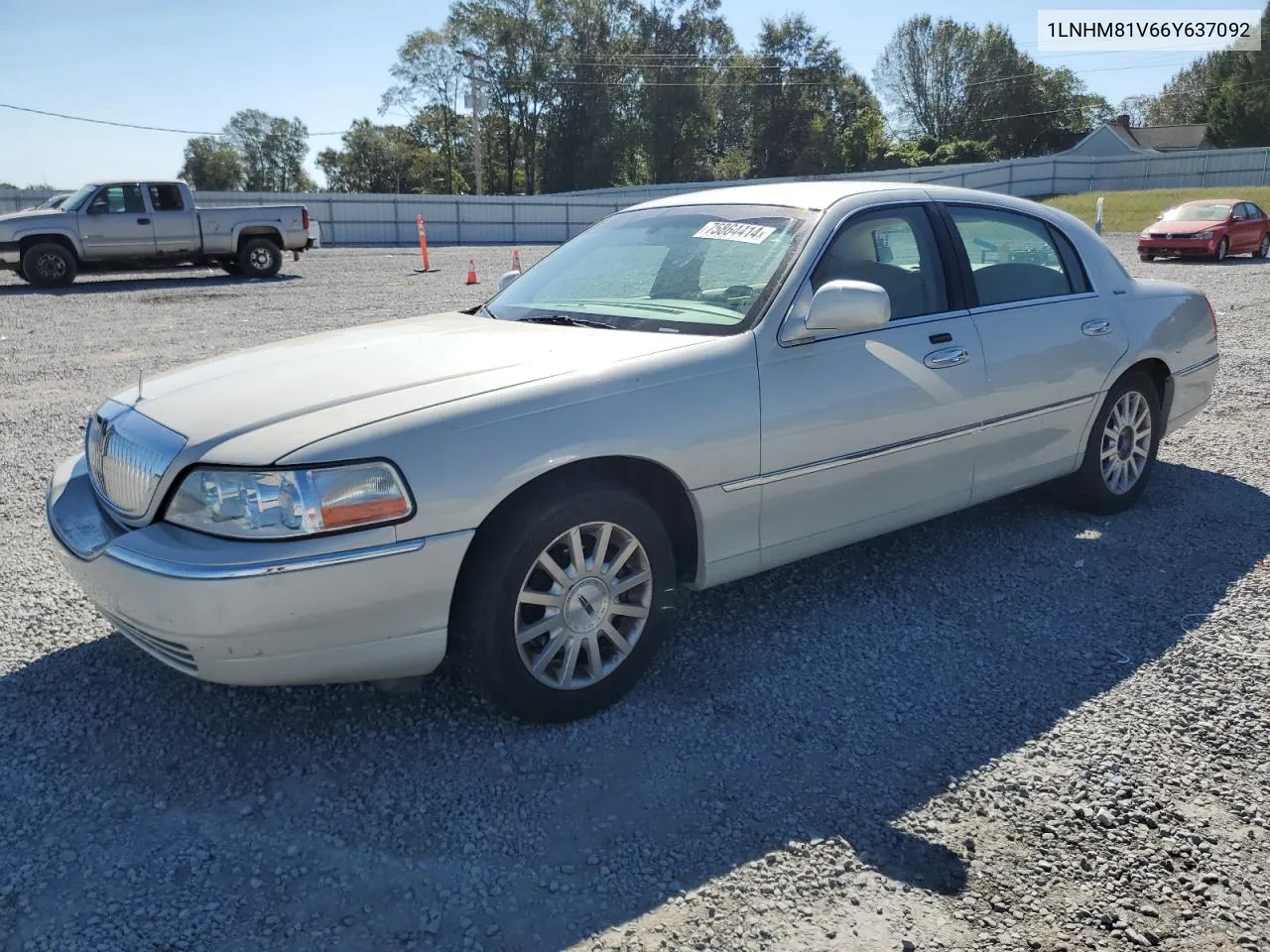 2006 Lincoln Town Car Signature VIN: 1LNHM81V66Y637092 Lot: 75864414