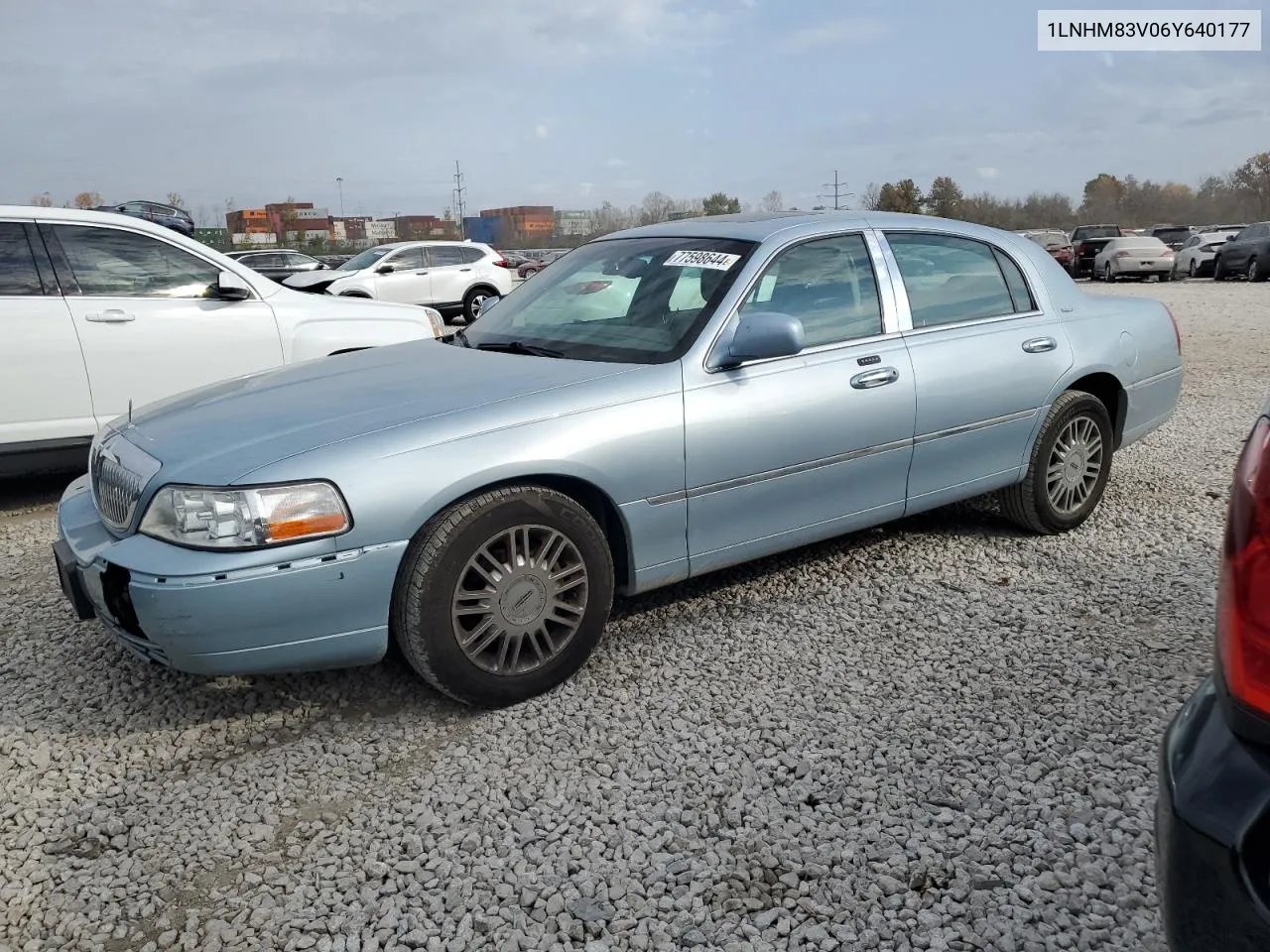 2006 Lincoln Town Car Designer VIN: 1LNHM83V06Y640177 Lot: 77598644