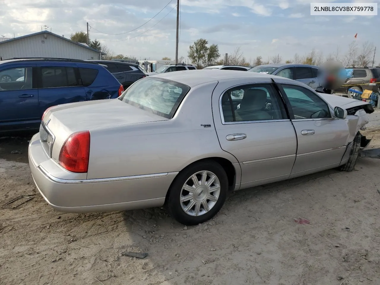 2011 Lincoln Town Car Signature Limited VIN: 2LNBL8CV3BX759778 Lot: 77242244