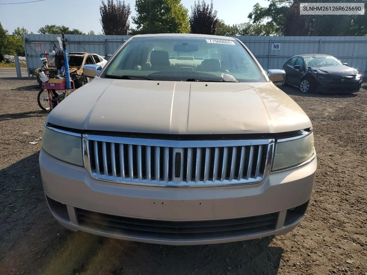 2006 Lincoln Zephyr VIN: 3LNHM26126R626690 Lot: 71560864