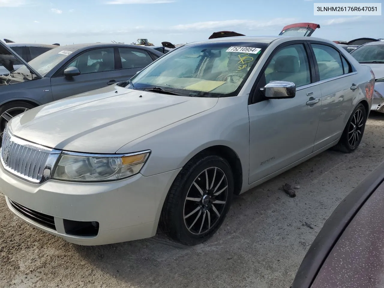 2006 Lincoln Zephyr VIN: 3LNHM26176R647051 Lot: 75210954