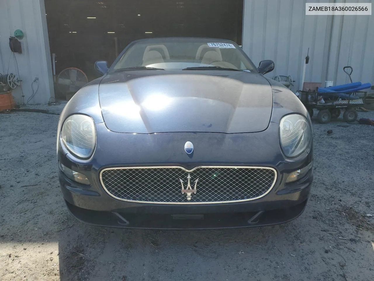 2006 Maserati Gransport Spyder VIN: ZAMEB18A360026566 Lot: 76752474