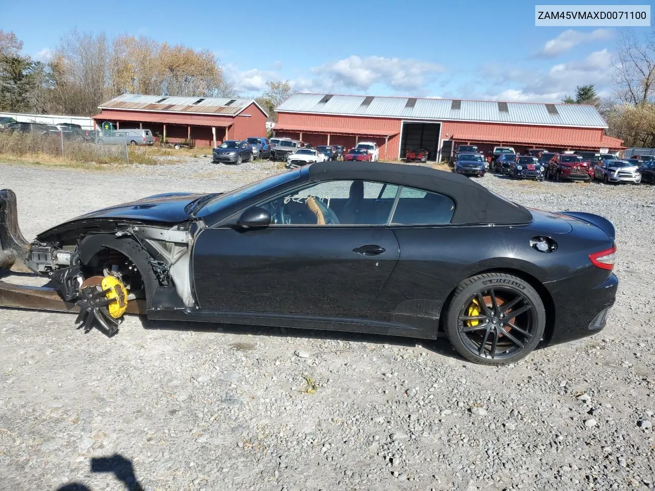 2013 Maserati Granturismo S VIN: ZAM45VMAXD0071100 Lot: 77978314