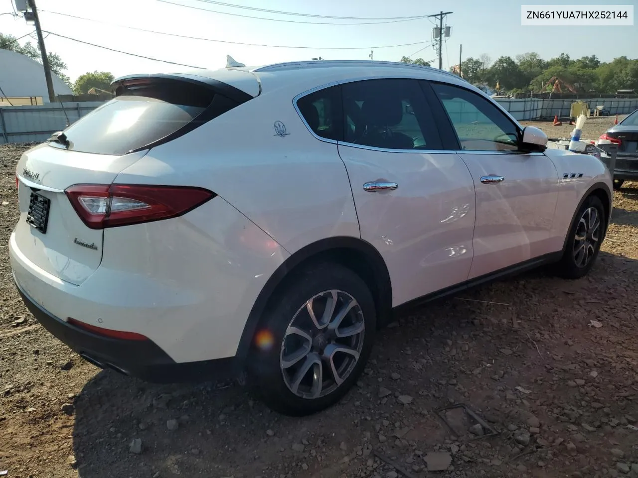 2017 Maserati Levante S VIN: ZN661YUA7HX252144 Lot: 68863214