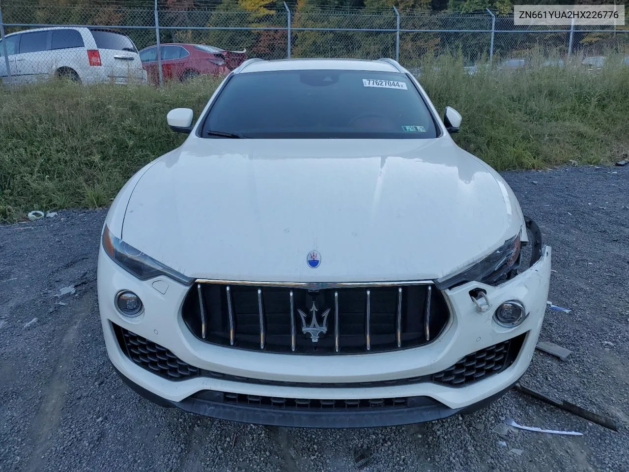 2017 Maserati Levante S VIN: ZN661YUA2HX226776 Lot: 77627044