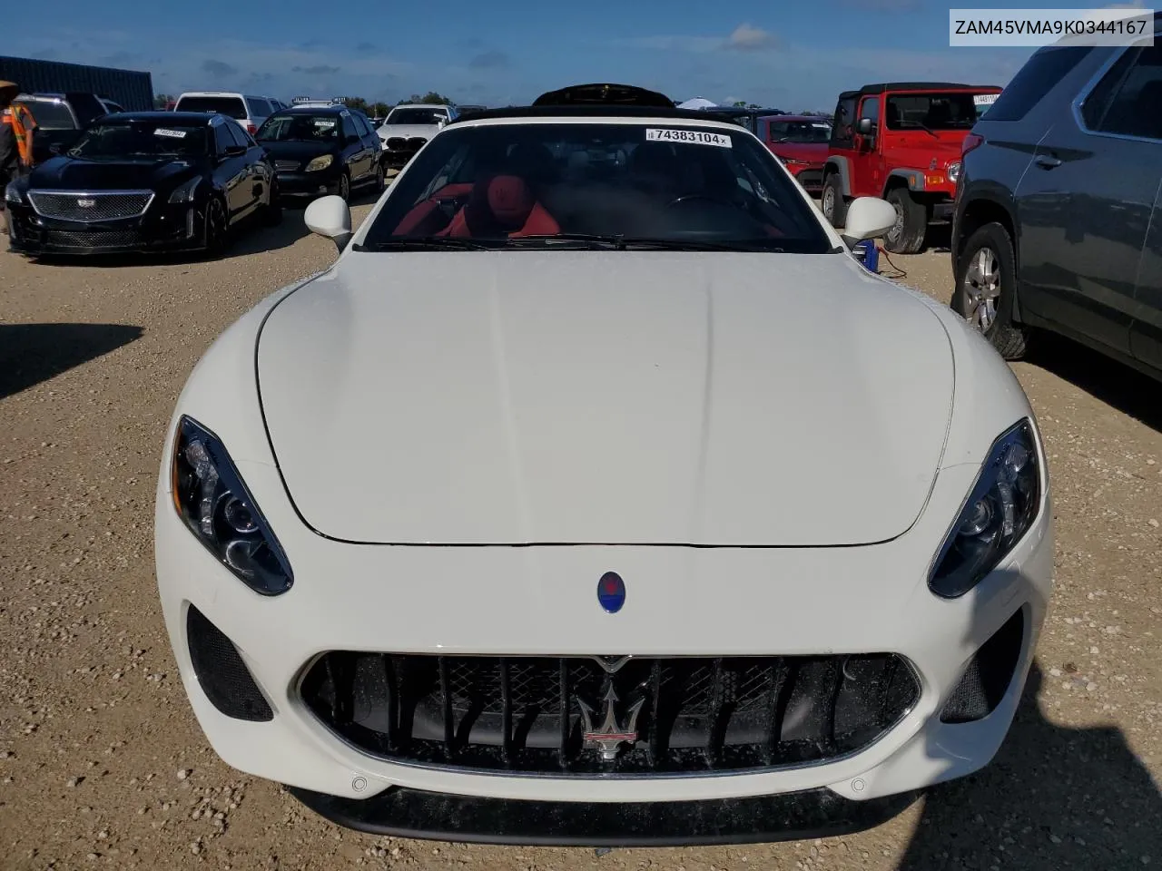 2019 Maserati Granturismo S VIN: ZAM45VMA9K0344167 Lot: 74383104