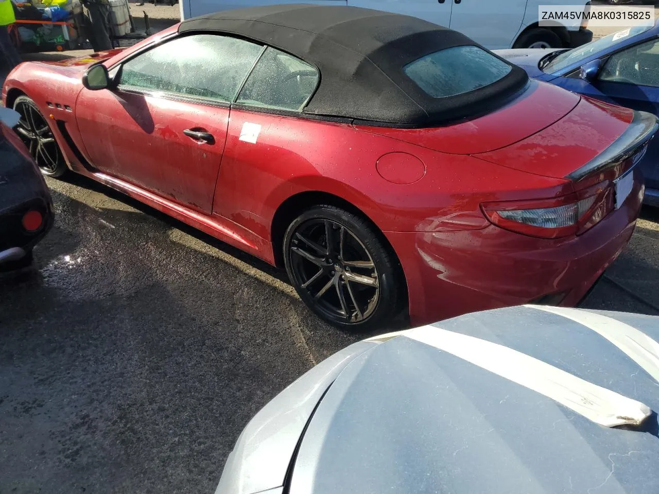 ZAM45VMA8K0315825 2019 Maserati Granturismo S