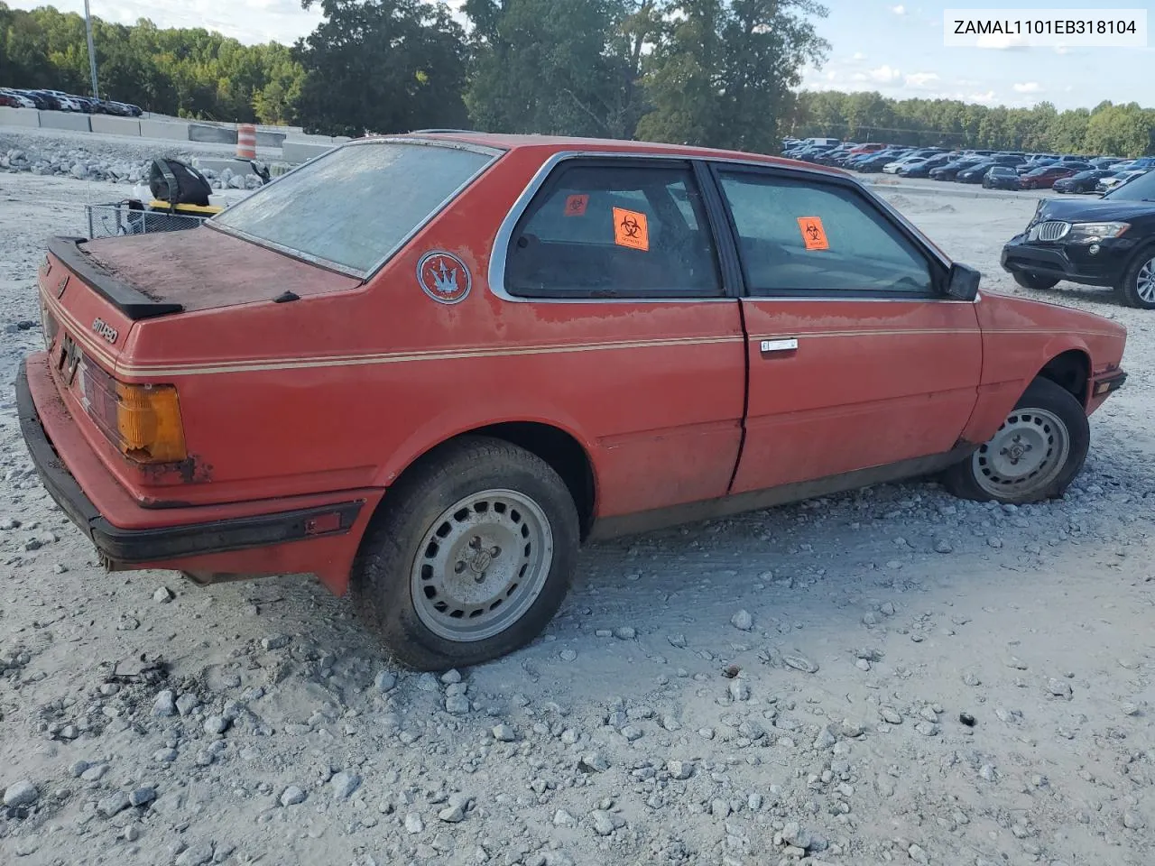 1984 Maserati Biturbo VIN: ZAMAL1101EB318104 Lot: 72381534