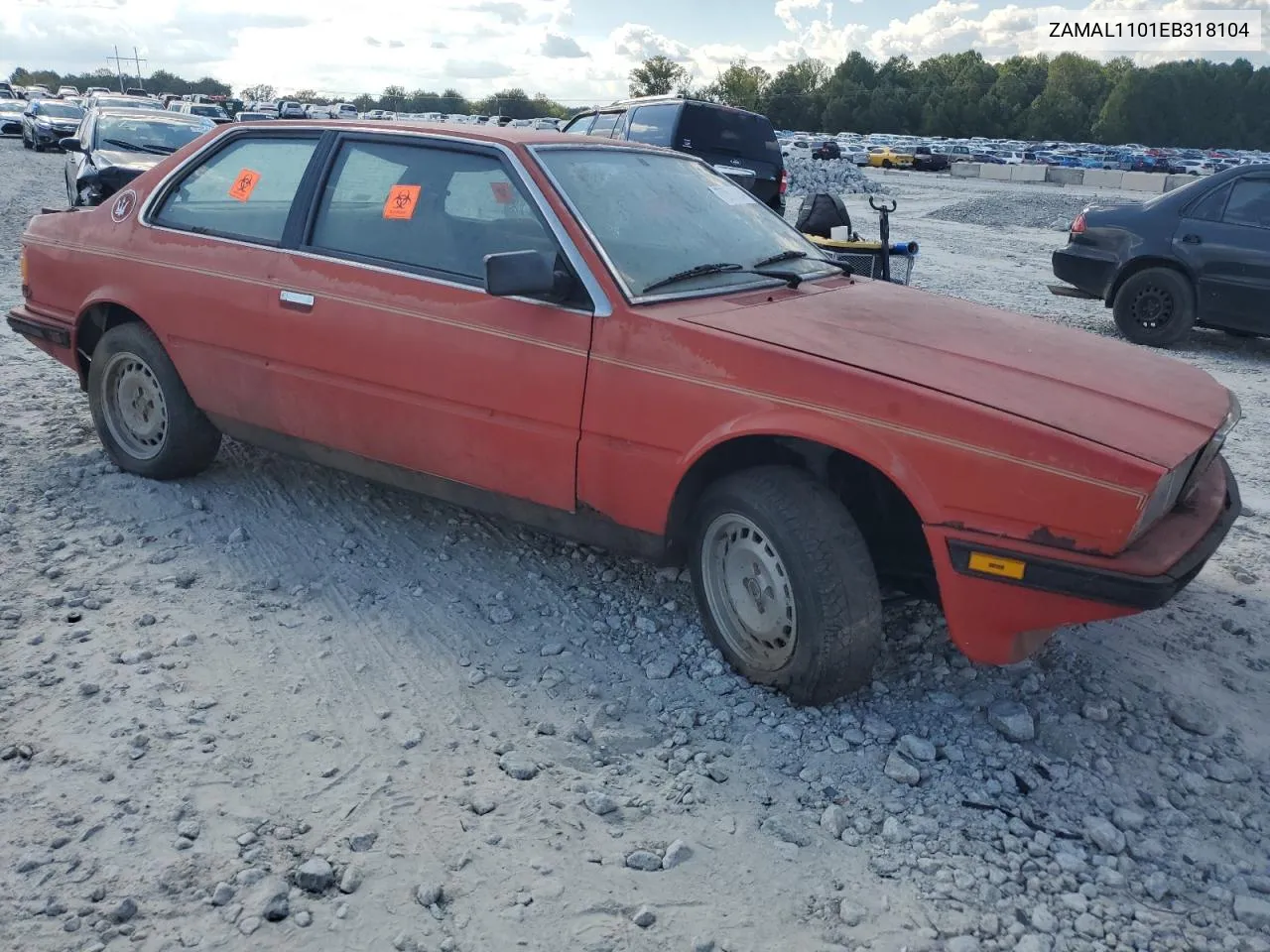 1984 Maserati Biturbo VIN: ZAMAL1101EB318104 Lot: 72381534