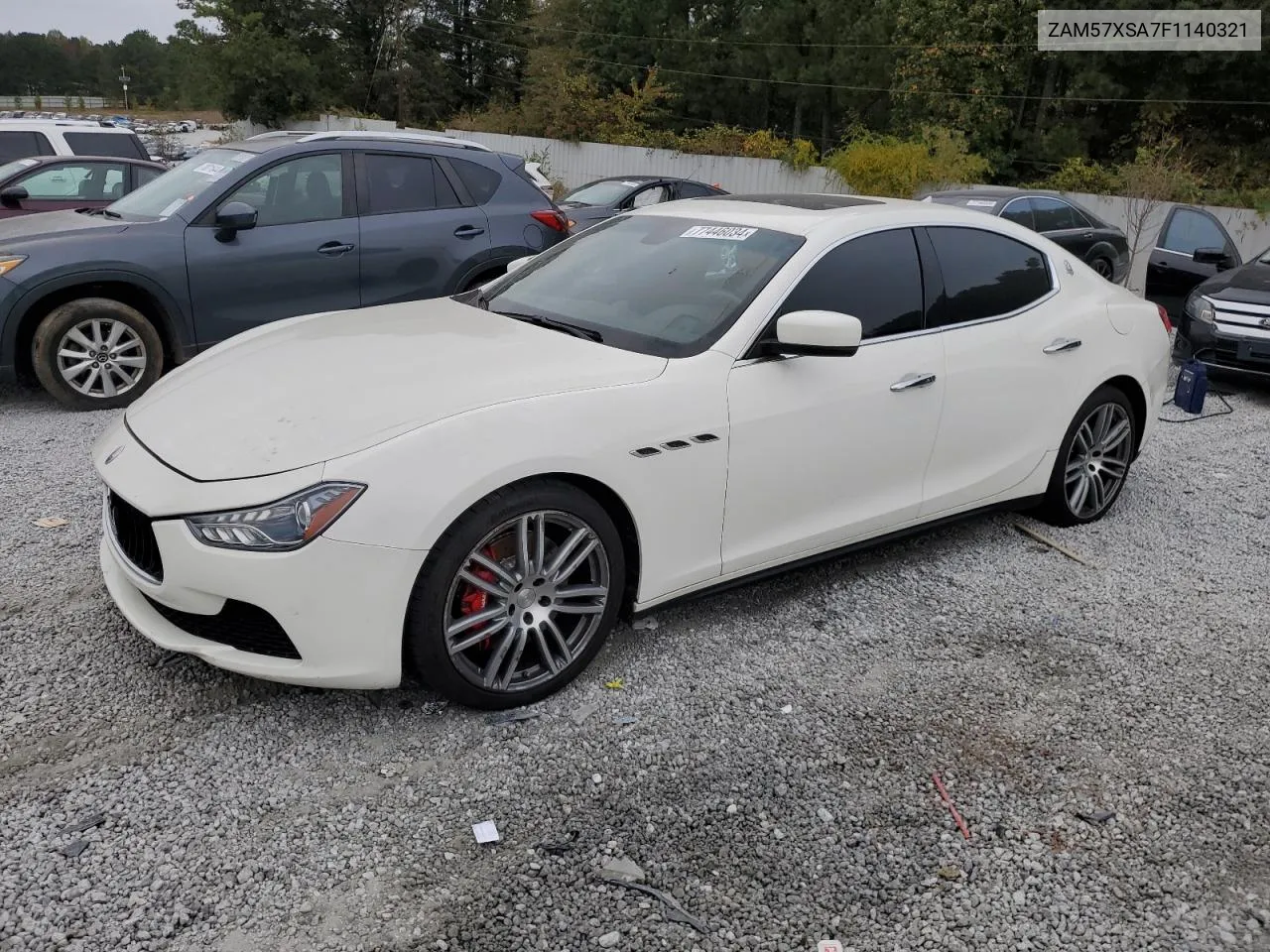 2015 Maserati Ghibli VIN: ZAM57XSA7F1140321 Lot: 77446034