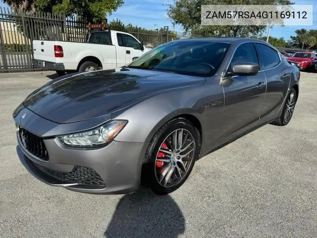 2016 Maserati Ghibli S VIN: ZAM57RSA4G1169112 Lot: 66540874