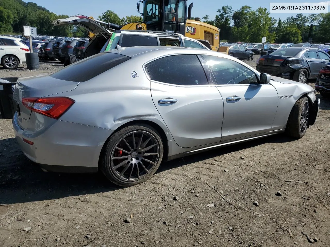 2016 Maserati Ghibli S VIN: ZAM57RTA2G1179376 Lot: 68180944