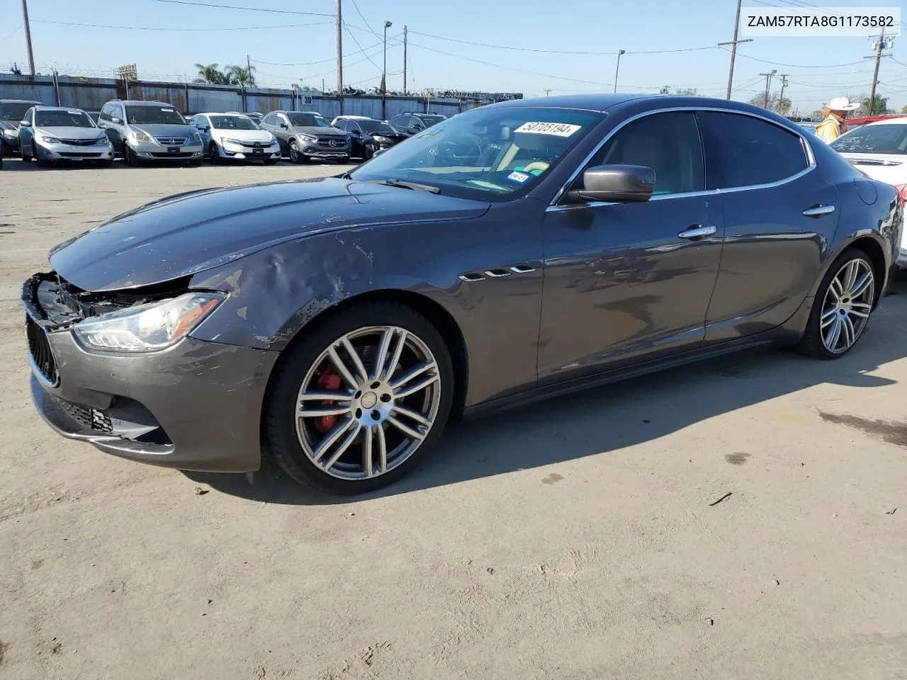 2016 Maserati Ghibli S VIN: ZAM57RTA8G1173582 Lot: 69345344