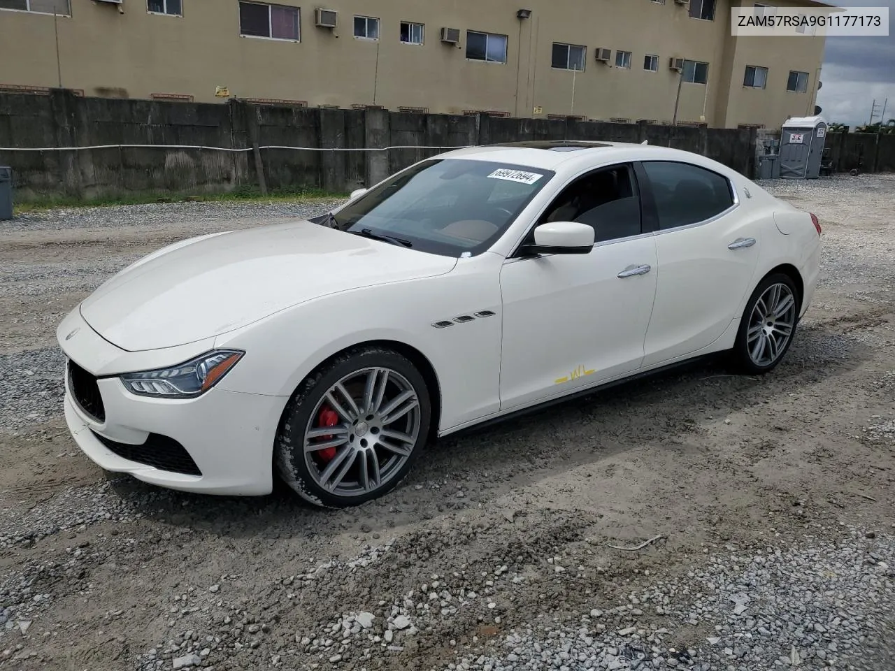 2016 Maserati Ghibli S VIN: ZAM57RSA9G1177173 Lot: 69972694