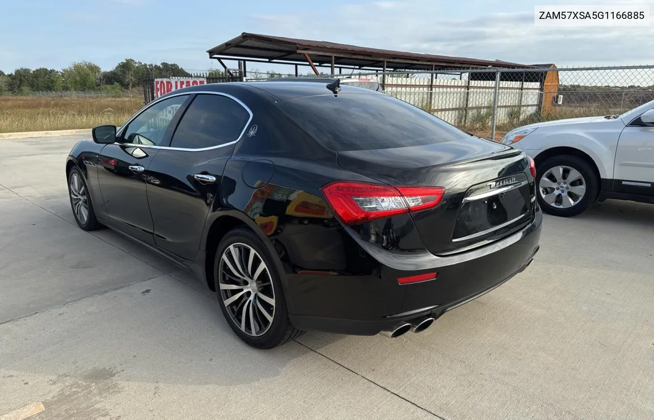 2016 Maserati Ghibli VIN: ZAM57XSA5G1166885 Lot: 79968384