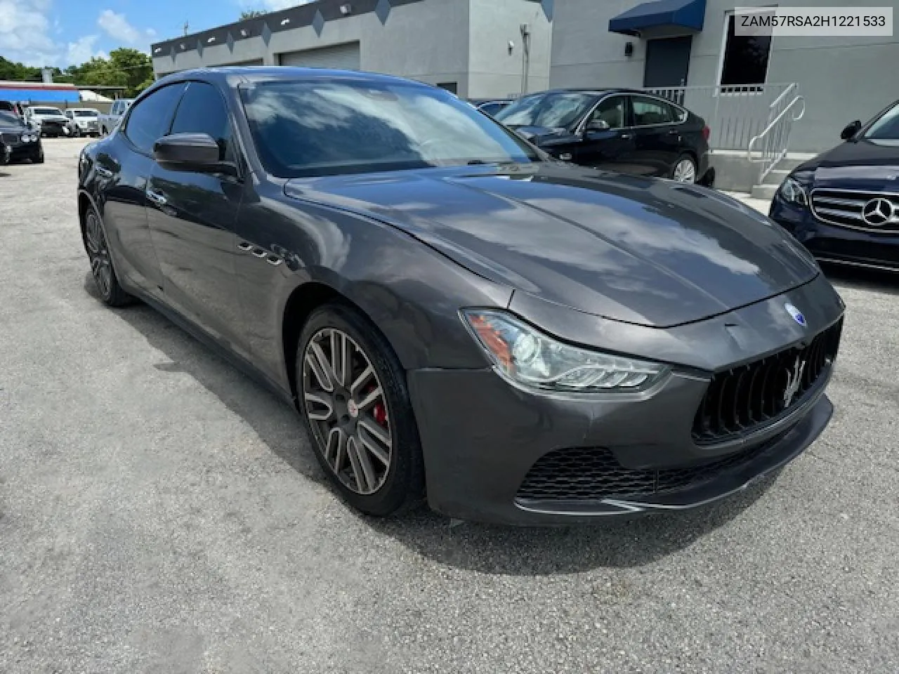 2017 Maserati Ghibli S VIN: ZAM57RSA2H1221533 Lot: 61554484