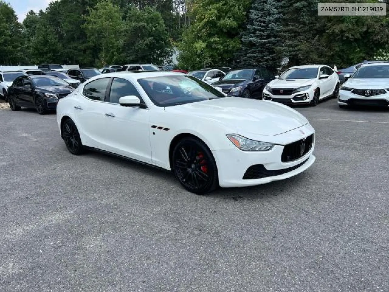 2017 Maserati Ghibli S VIN: ZAM57RTL6H1219039 Lot: 70835314