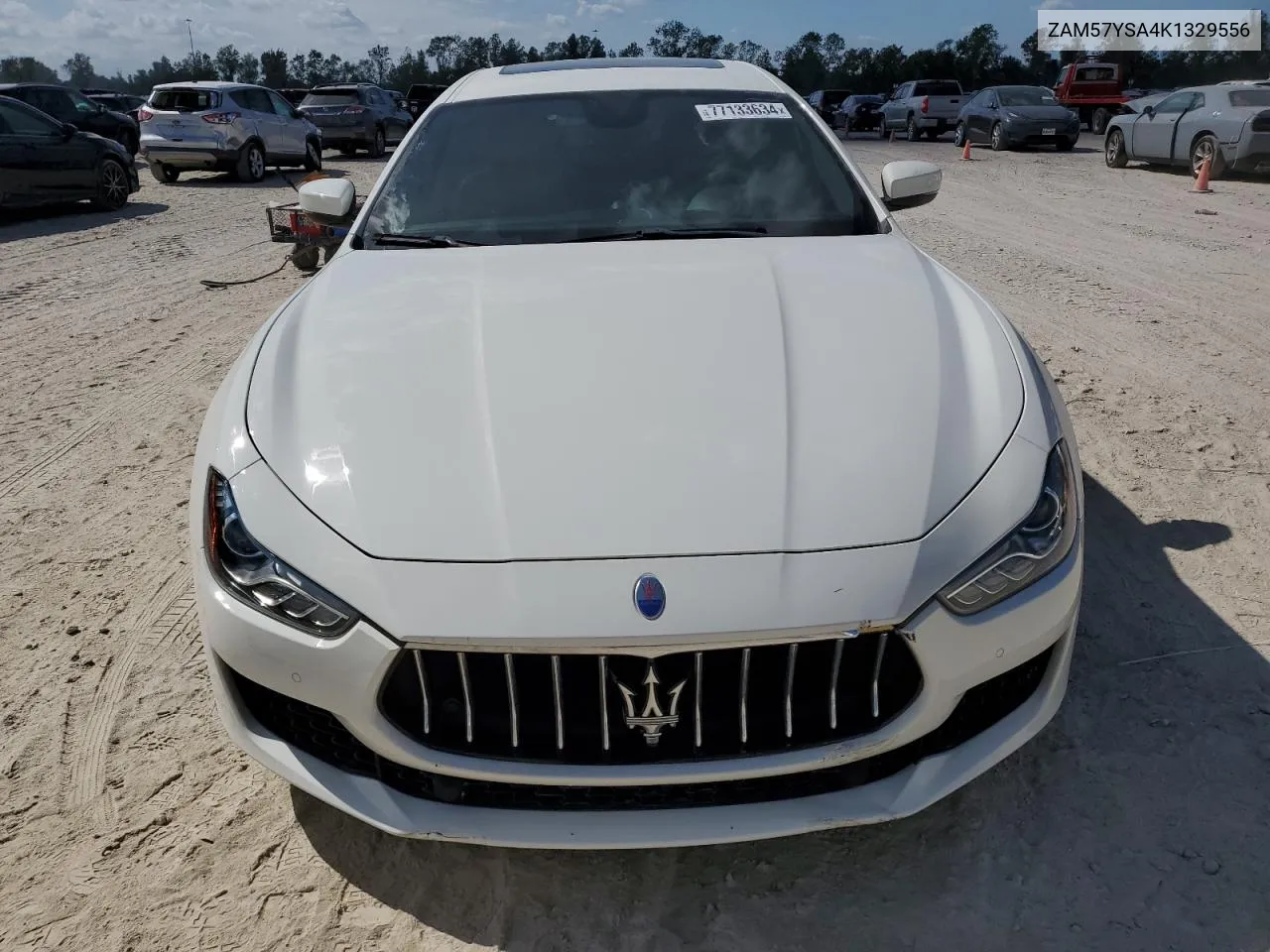 2019 Maserati Ghibli S VIN: ZAM57YSA4K1329556 Lot: 77133634