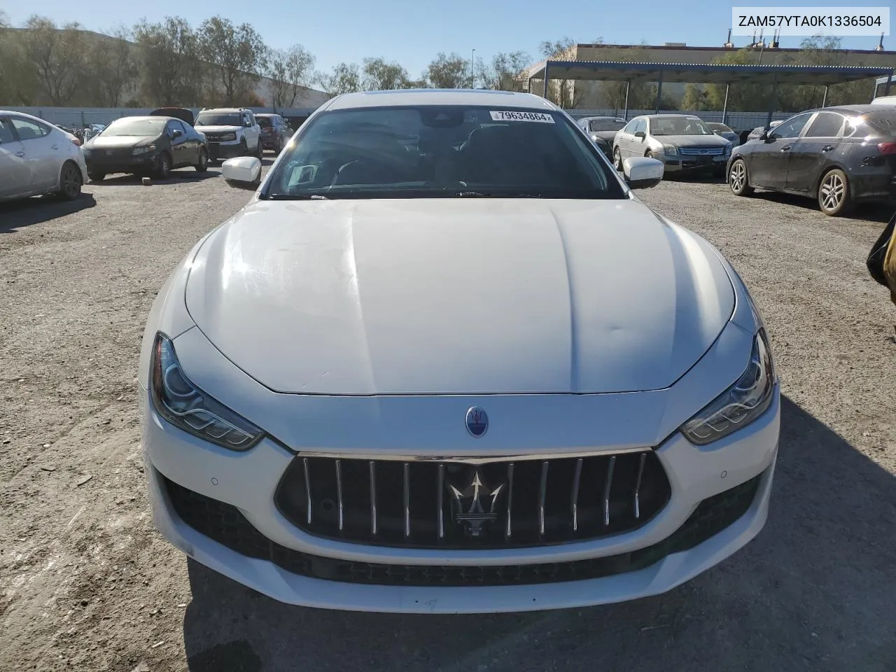 2019 Maserati Ghibli S VIN: ZAM57YTA0K1336504 Lot: 79634864