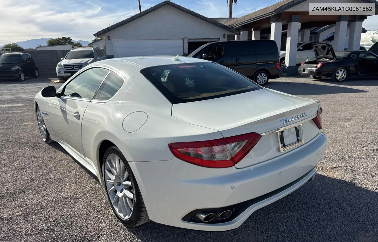 2012 Maserati Granturismo S VIN: ZAM45KLA1C0061862 Lot: 78313684