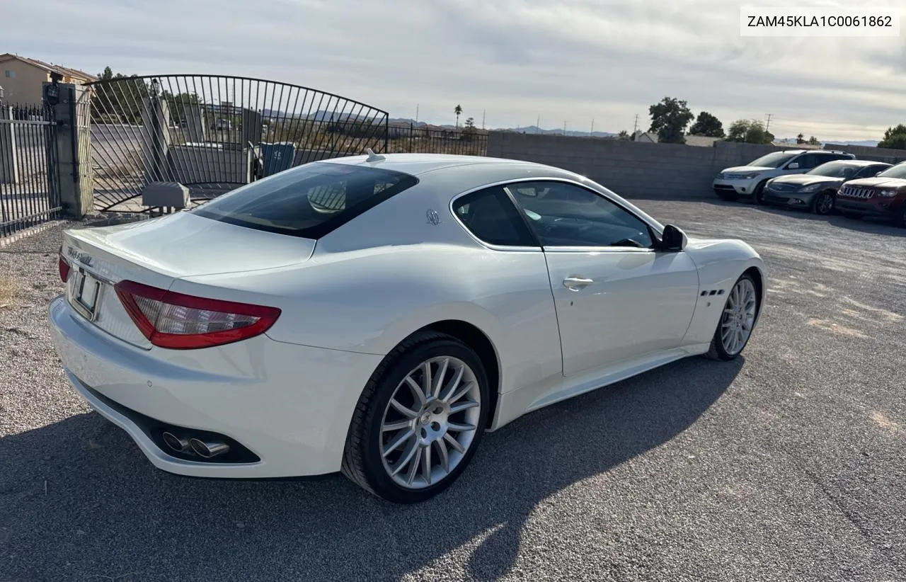 2012 Maserati Granturismo S VIN: ZAM45KLA1C0061862 Lot: 78313684