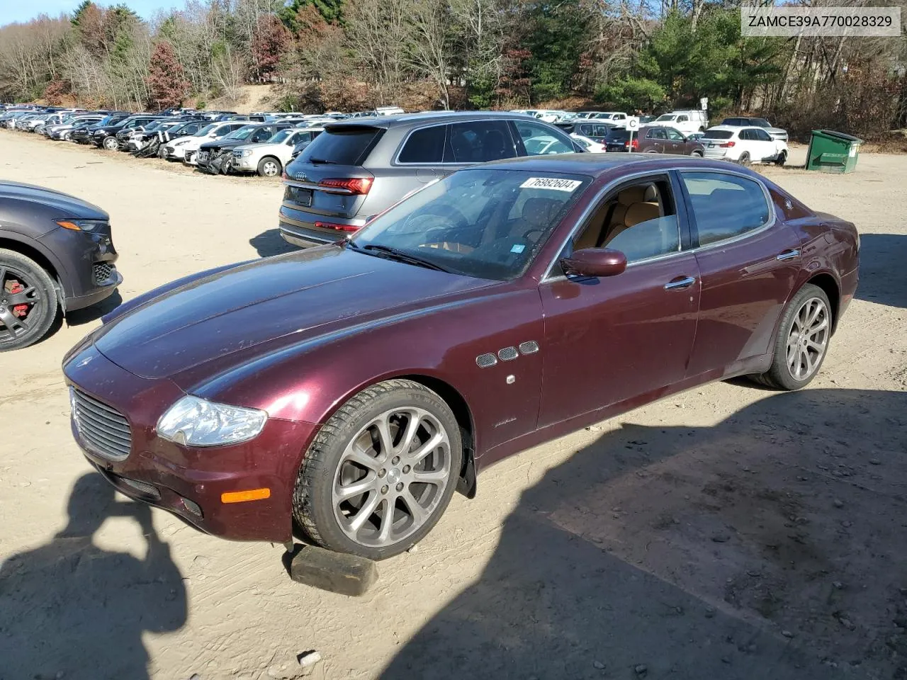 2007 Maserati Quattroporte M139 VIN: ZAMCE39A770028329 Lot: 76982604